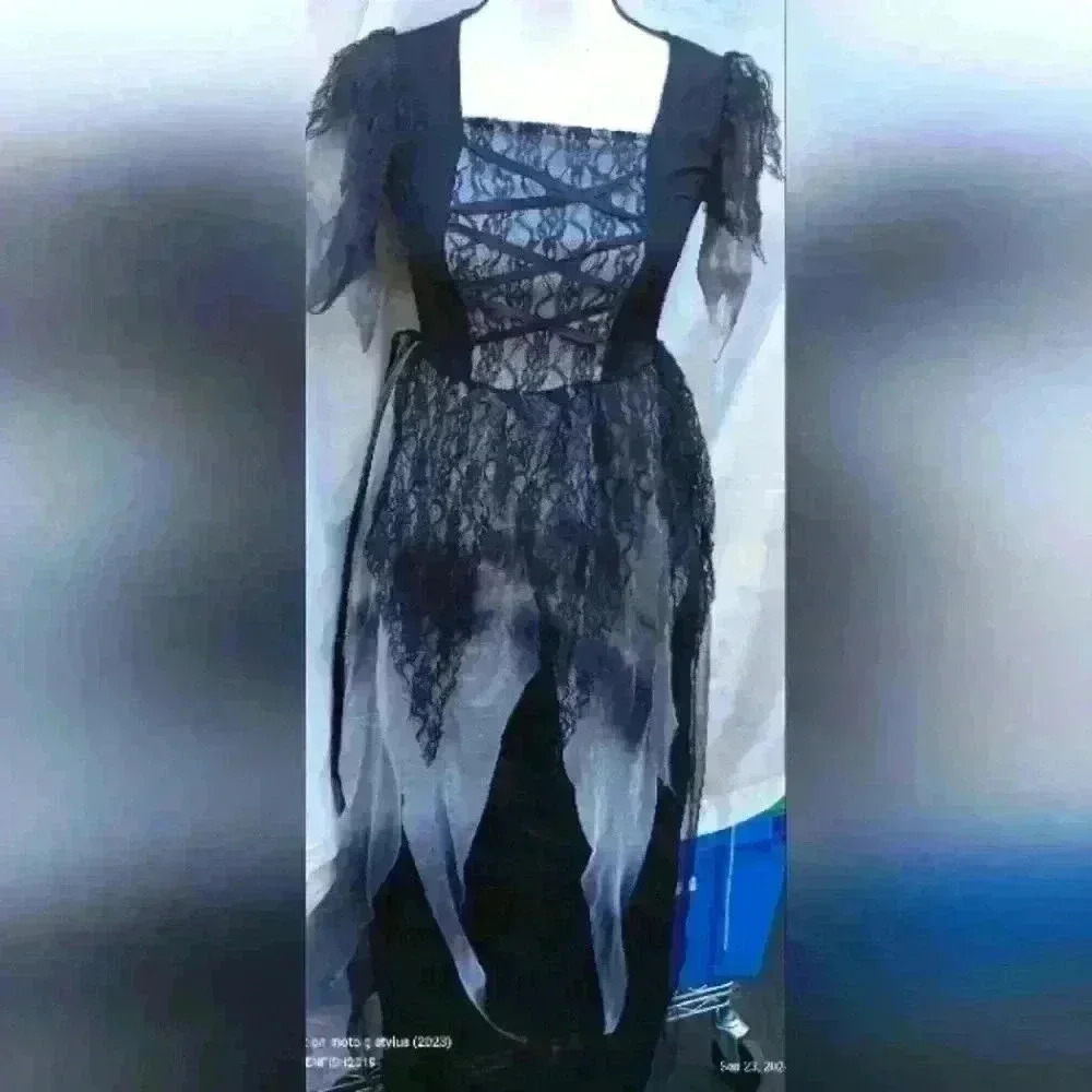 Fun World Zombie Corpse Bride w/Veil dress, costume, size Large 10/12